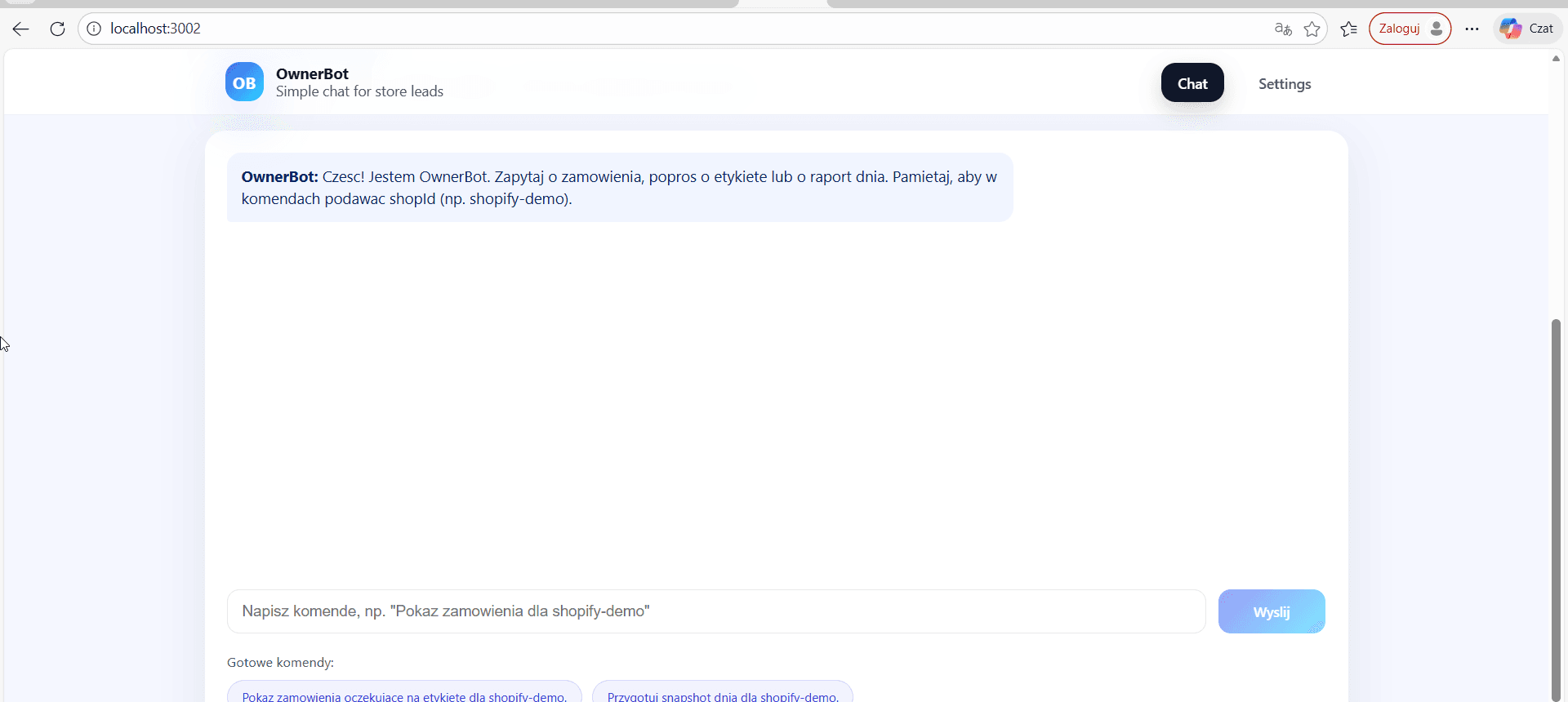 OwnerBot screenshot 1